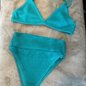 Skatie Aqua Textured Swimwear size small